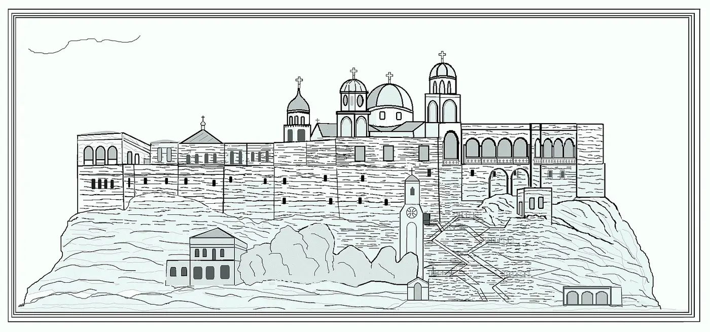 دير صيدنايا على صخرته.